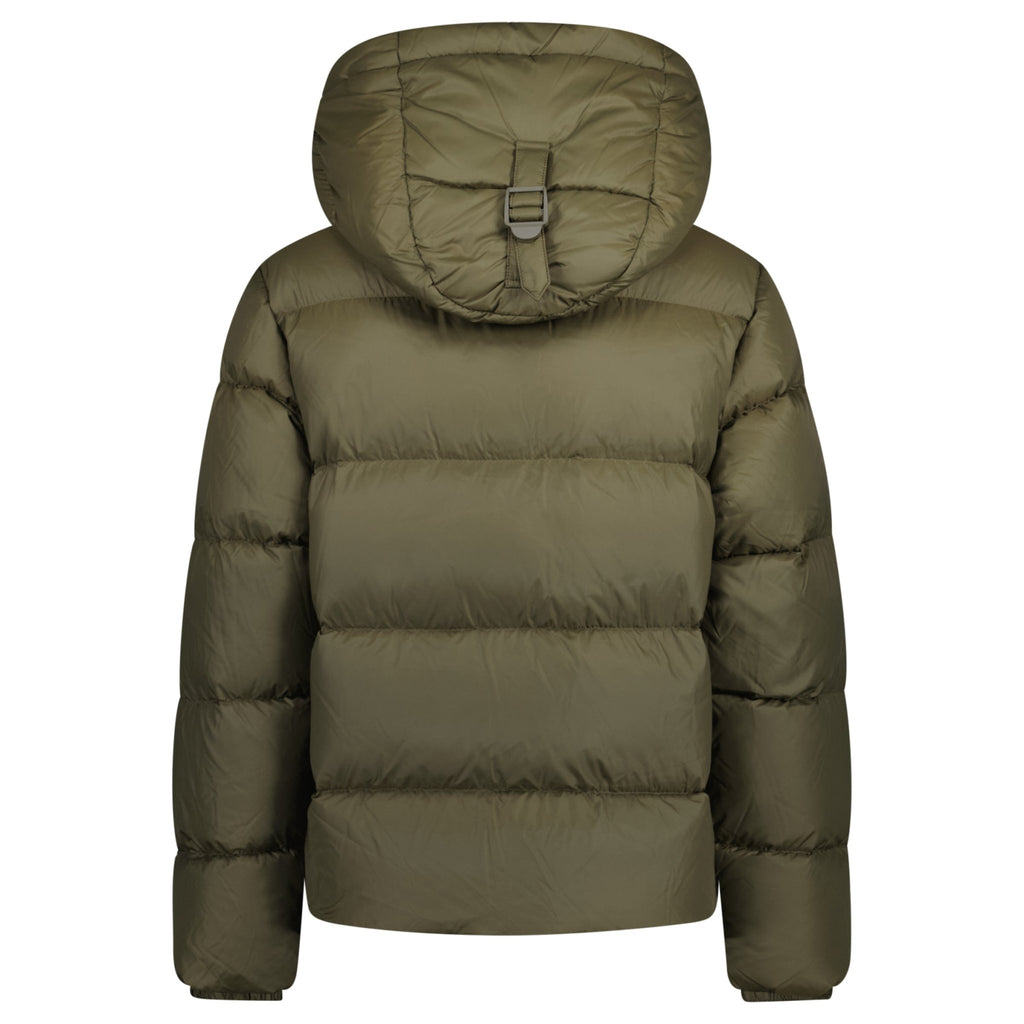 Burberry 'Halsby' Hooded Check Down Jacket Khaki - chancefashionco