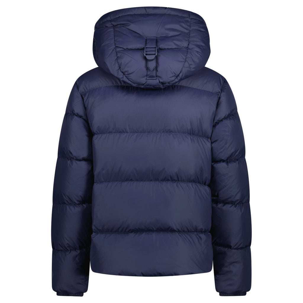 Burberry 'Halsby' Hooded Check Down Jacket Navy - chancefashionco