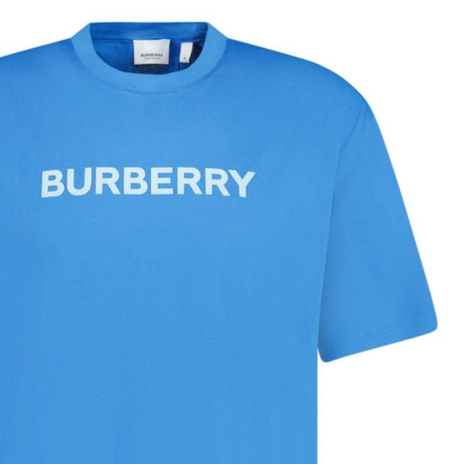 Burberry 'Harriston' Logo Print T-Shirt Blue - chancefashionco