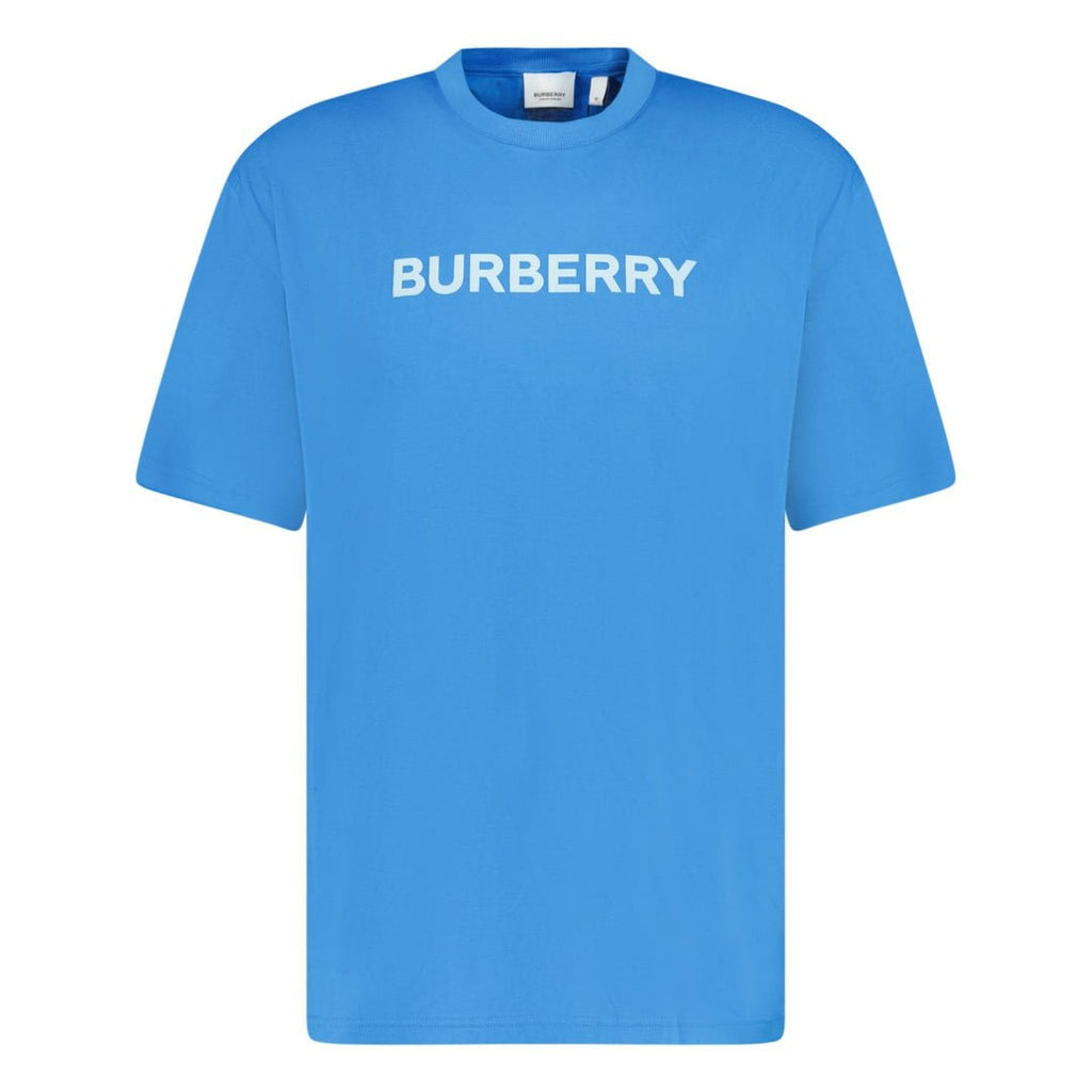 Burberry 'Harriston' Logo Print T-Shirt Blue - chancefashionco