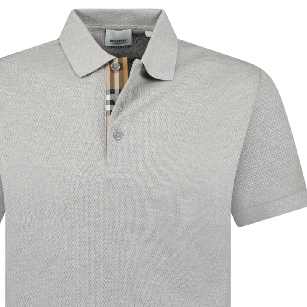 Burberry 'Hartford' Check Polo Grey - chancefashionco