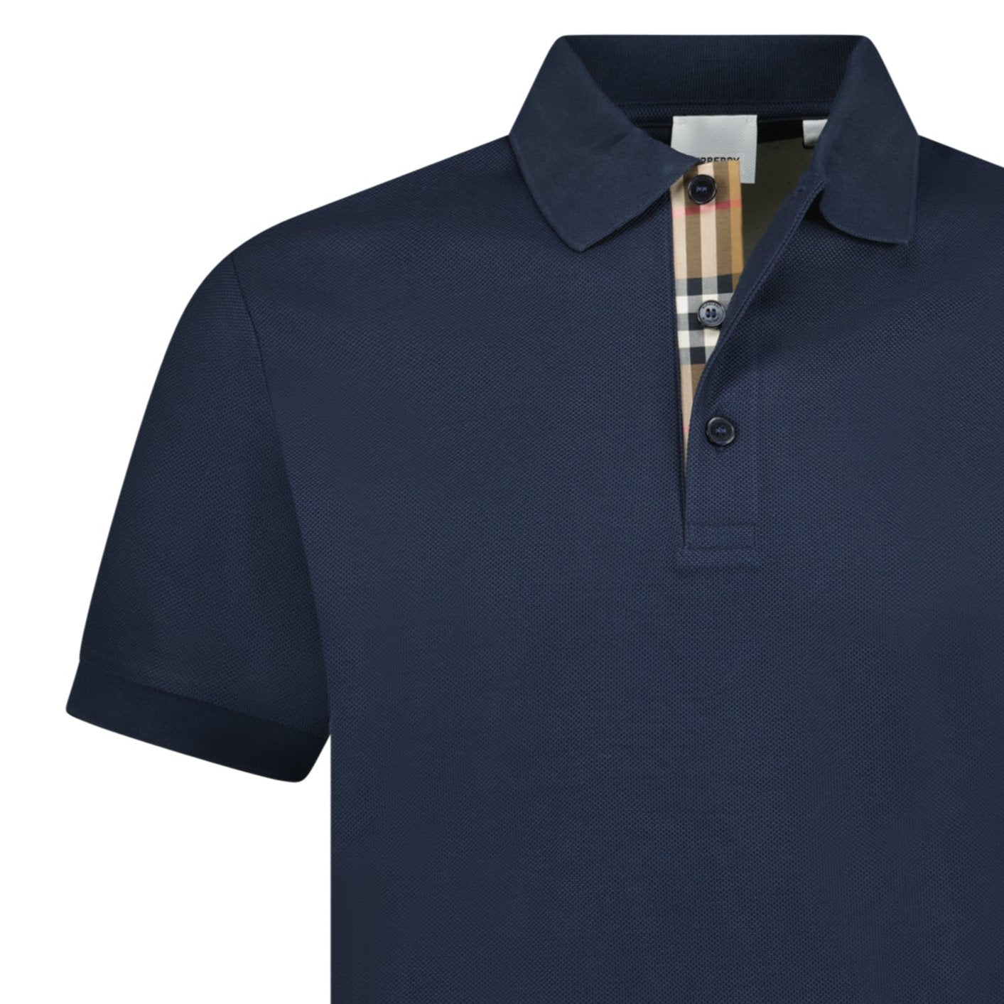 Burberry 'Hartford' Check Polo Navy - Main Image