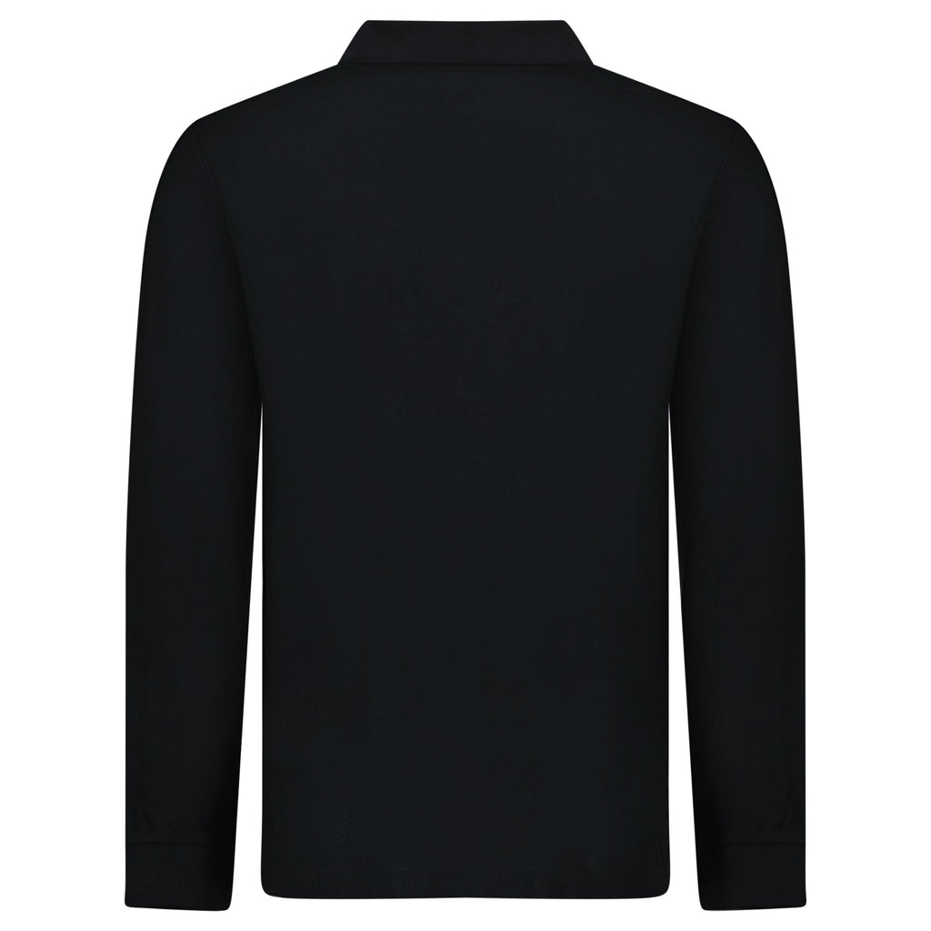 Burberry 'Hartford' Long Sleeve Check Polo Black - chancefashionco