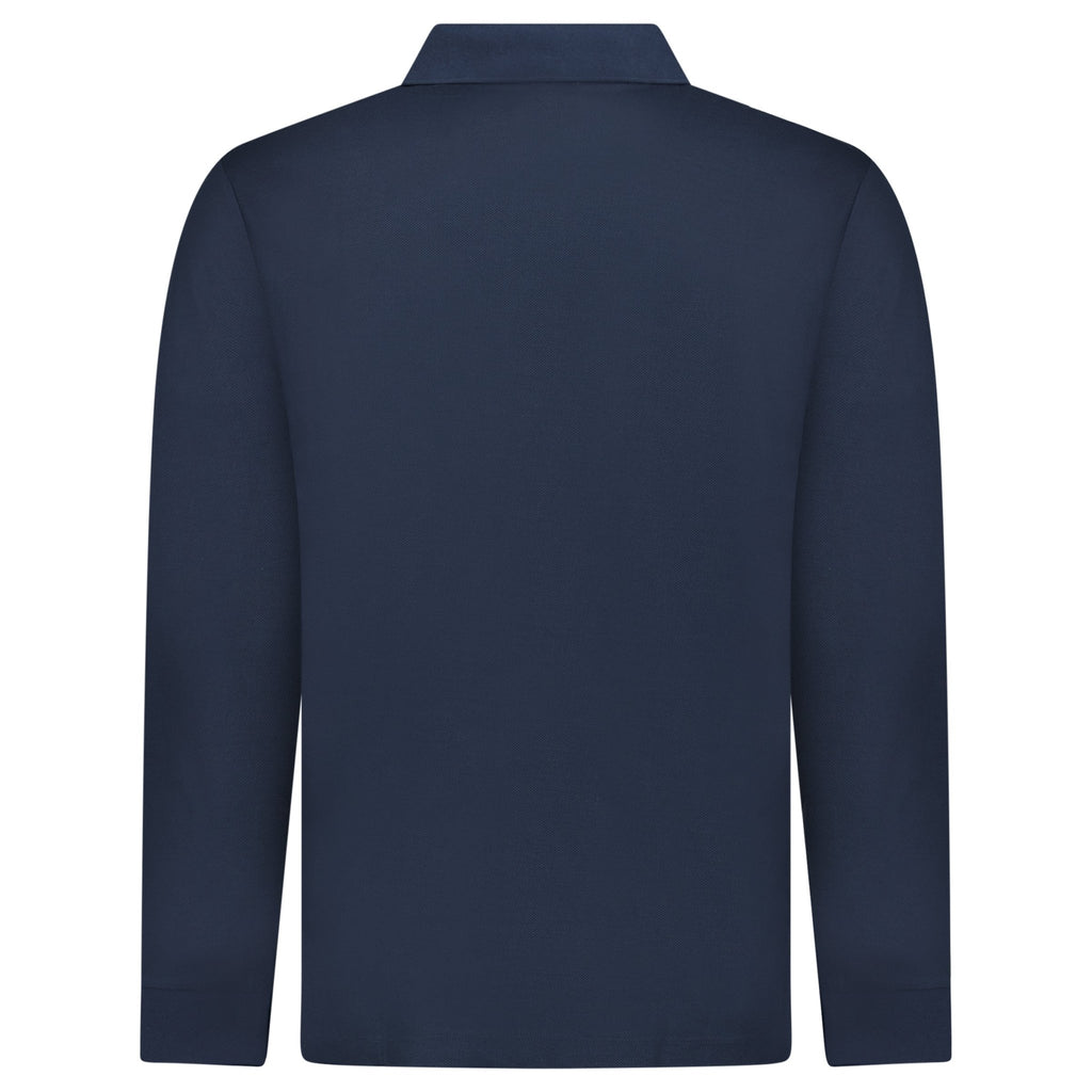 Burberry 'Hartford' Long Sleeve Check Polo Navy - chancefashionco