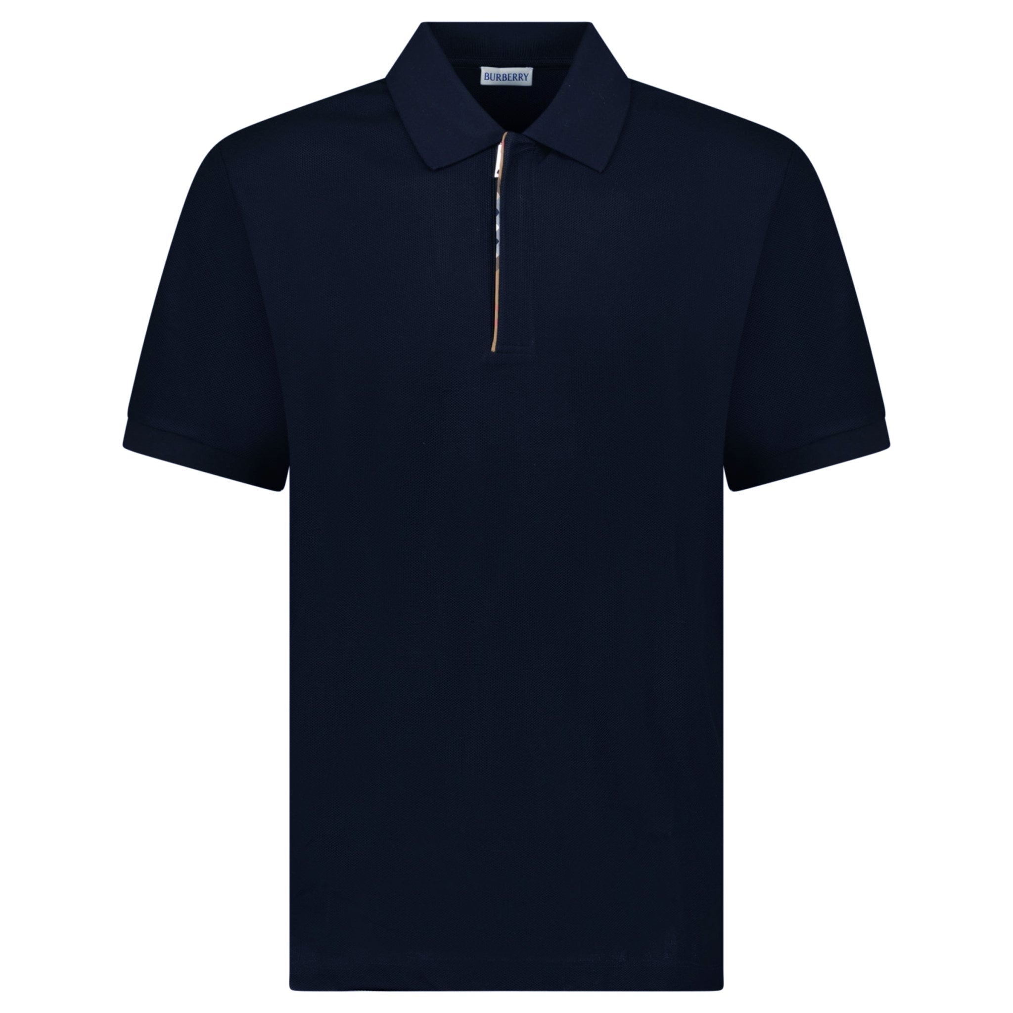 Color variation of Burberry ‘Hartford’ Zip Check Polo Navy