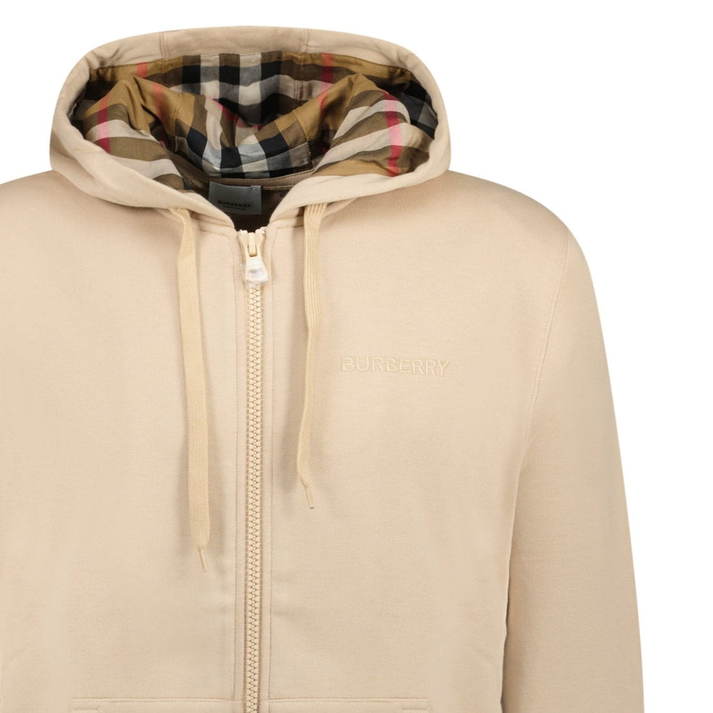 Burberry 'Hove' Check Hoodie Beige - chancefashionco