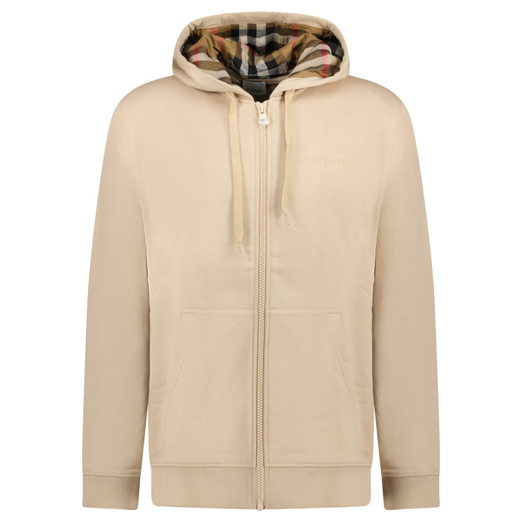 Burberry 'Hove' Check Hoodie Beige - chancefashionco