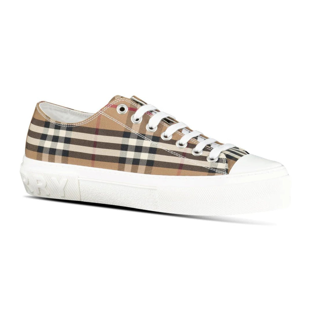 Burberry 'Jack Low' Check Trainers Birch Brown - chancefashionco