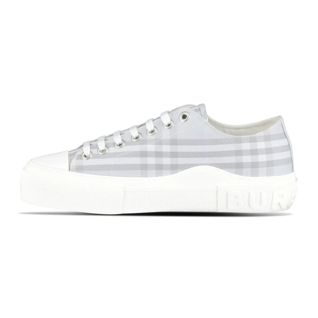 Burberry 'Jack Low' Check Trainers Grey - chancefashionco