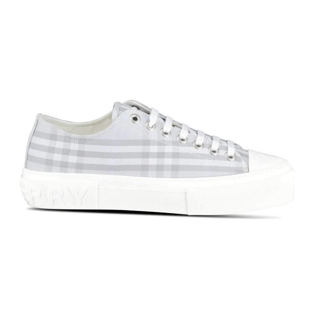 Burberry 'Jack Low' Check Trainers Grey - chancefashionco