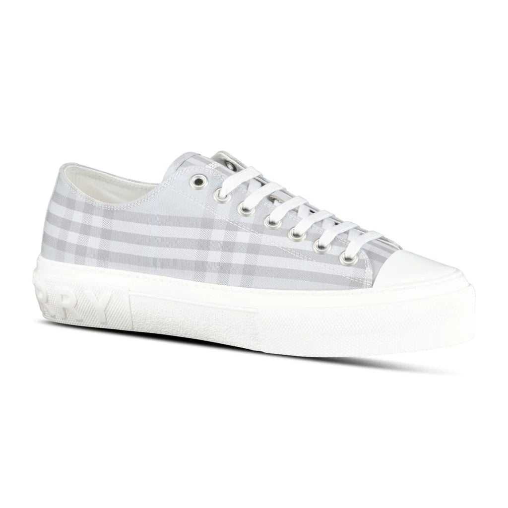 Burberry 'Jack Low' Check Trainers Grey - chancefashionco