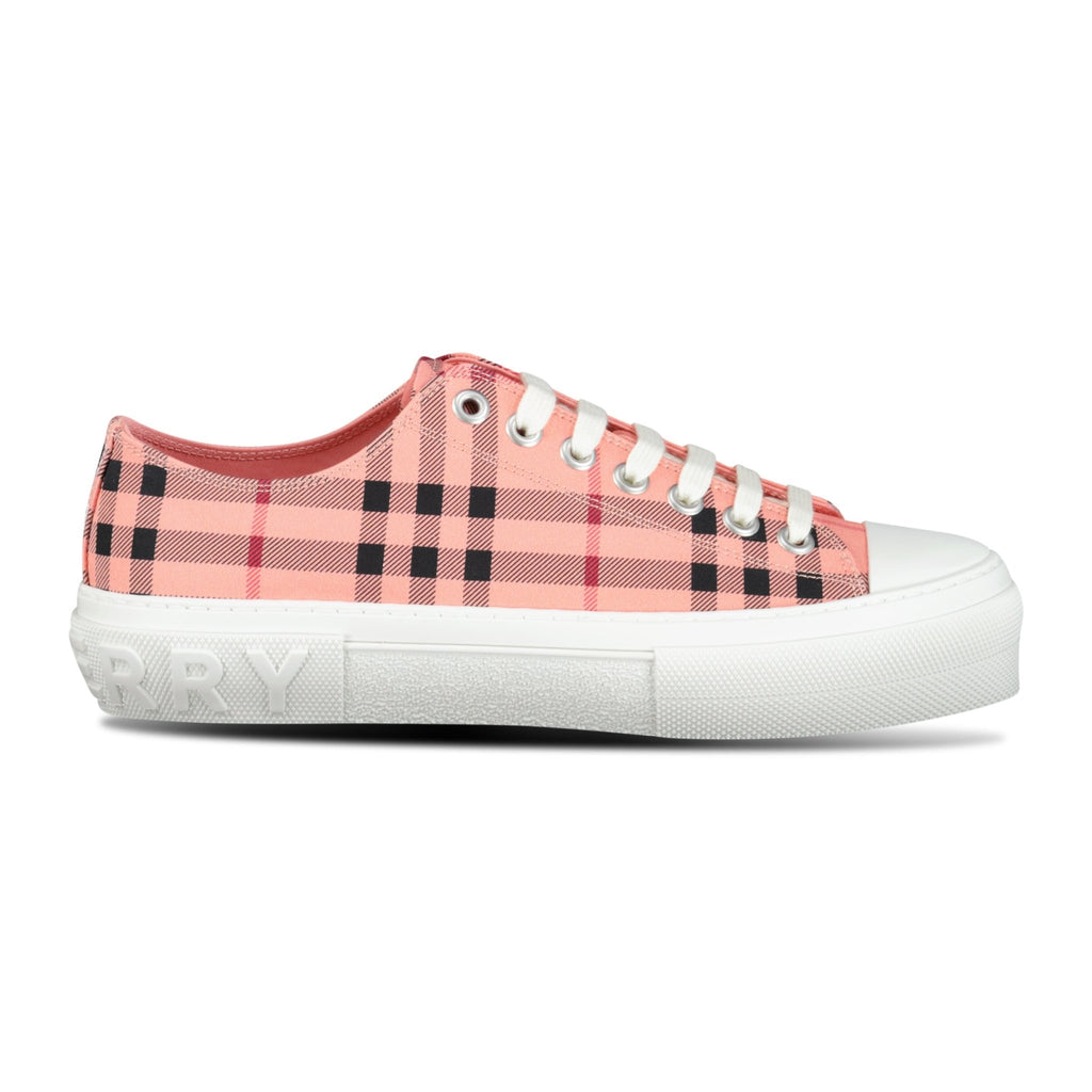 Burberry 'Jack Low' Check Trainers Pink - chancefashionco