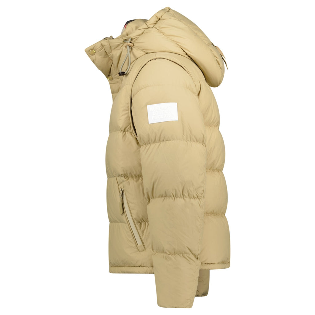 Burberry 'Lockwell' Hooded Check Down Jacket Beige - chancefashionco