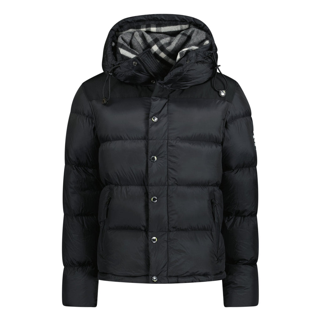 Burberry 'Lockwell' Hooded Check Down Jacket Black - chancefashionco