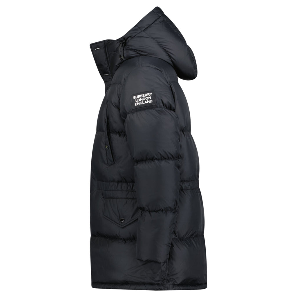 Burberry 'Lockwood' Hooded Check Down Jacket Black - chancefashionco