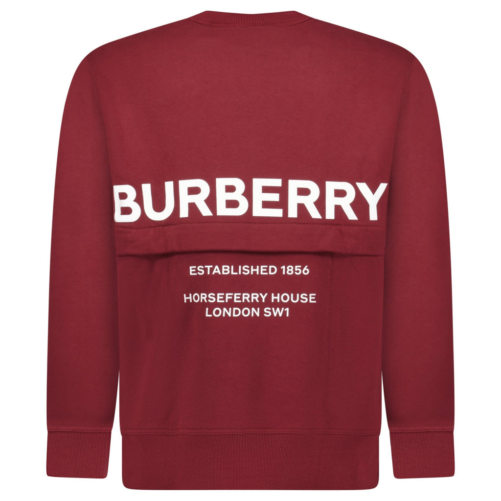 Burberry Logo Print Sweatshirt Wine - chancefashionco