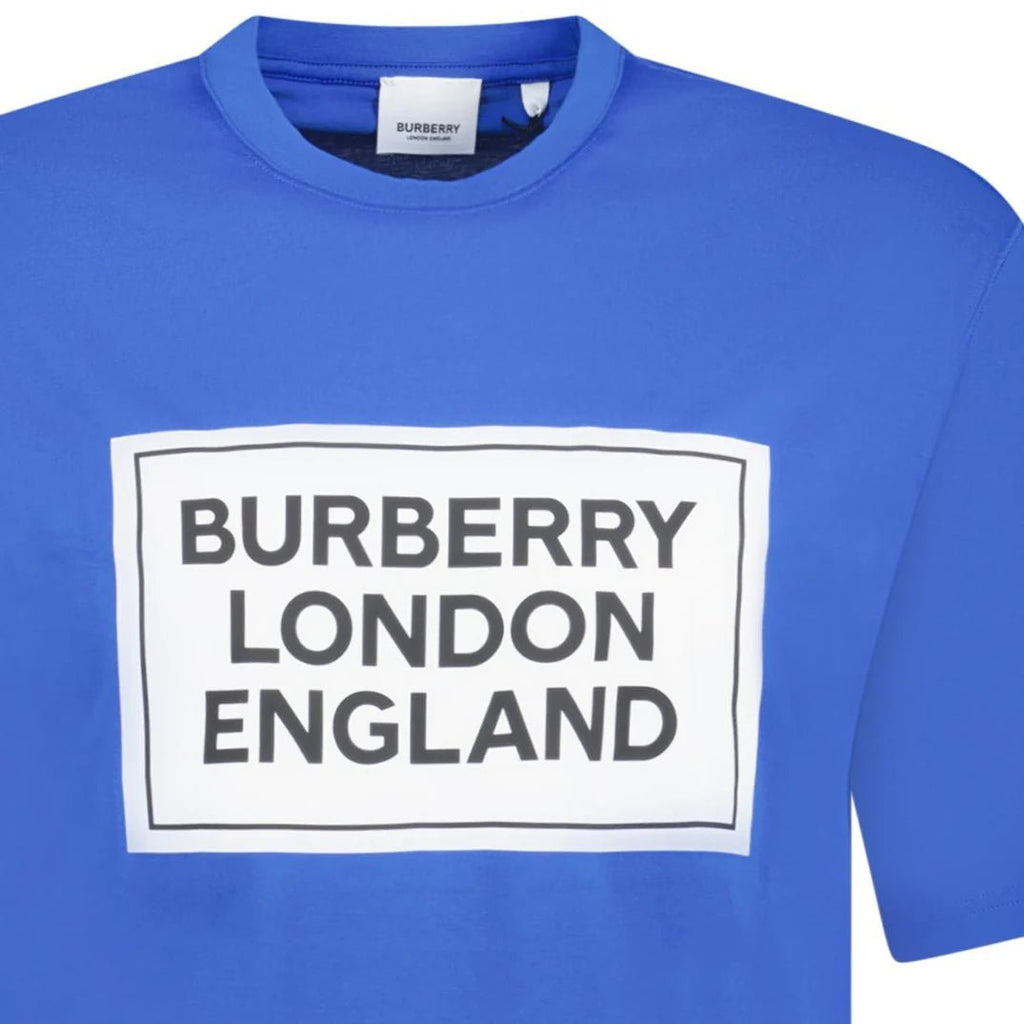 Burberry London England Logo T-Shirt Blue - chancefashionco