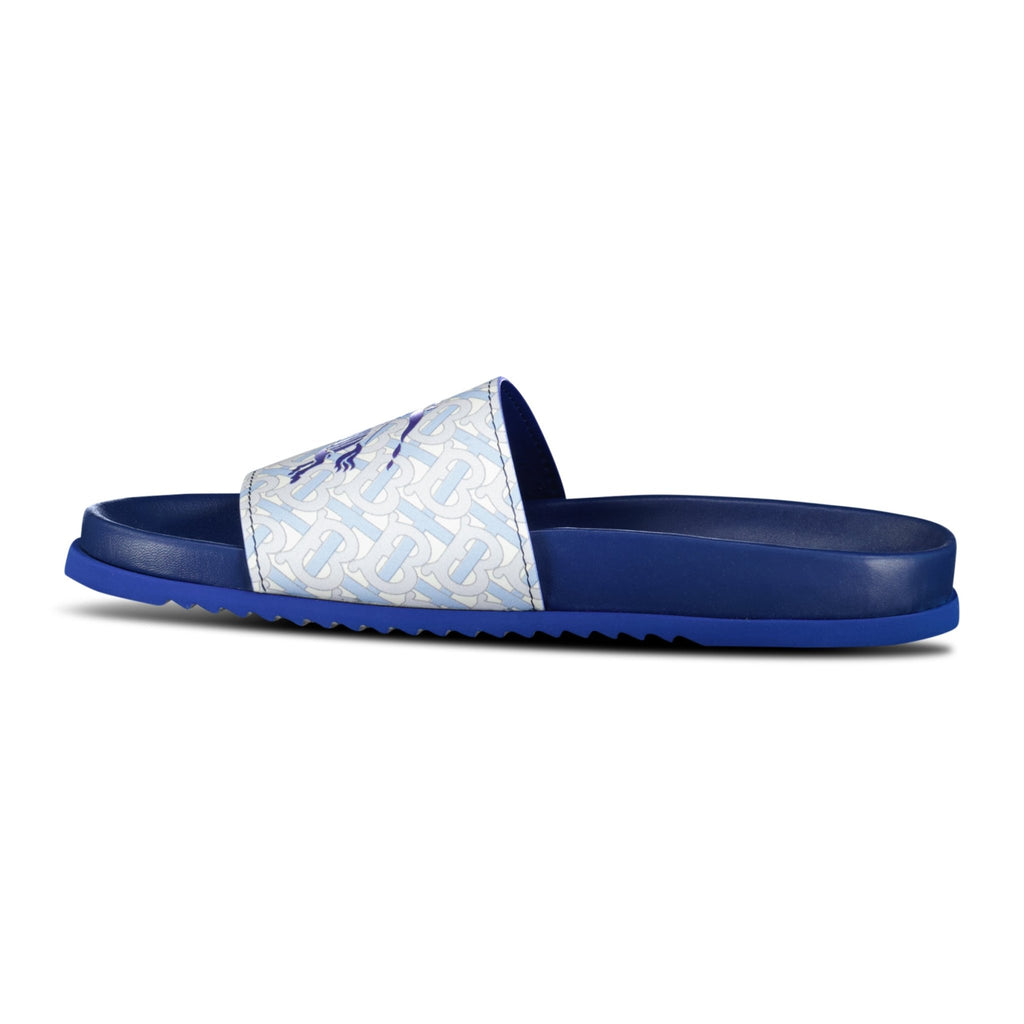 Burberry Melroy TB Logo Sliders Blue - chancefashionco