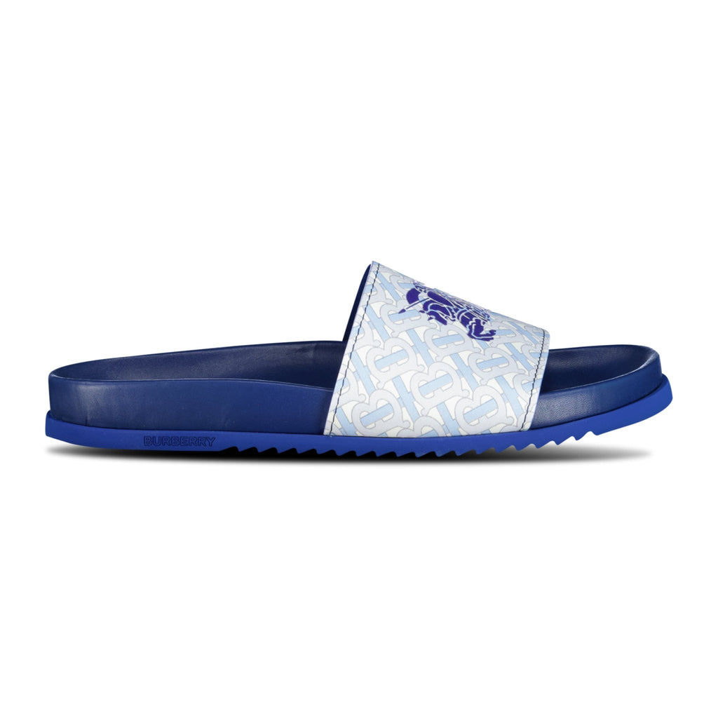 Burberry Melroy TB Logo Sliders Blue - chancefashionco