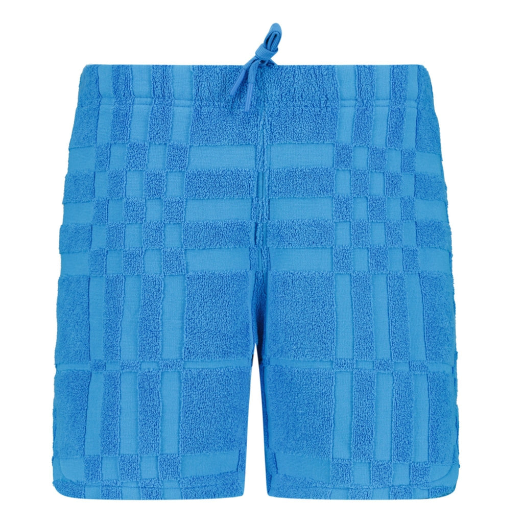 Burberry 'Morden' Check Knit Shorts Blue - chancefashionco