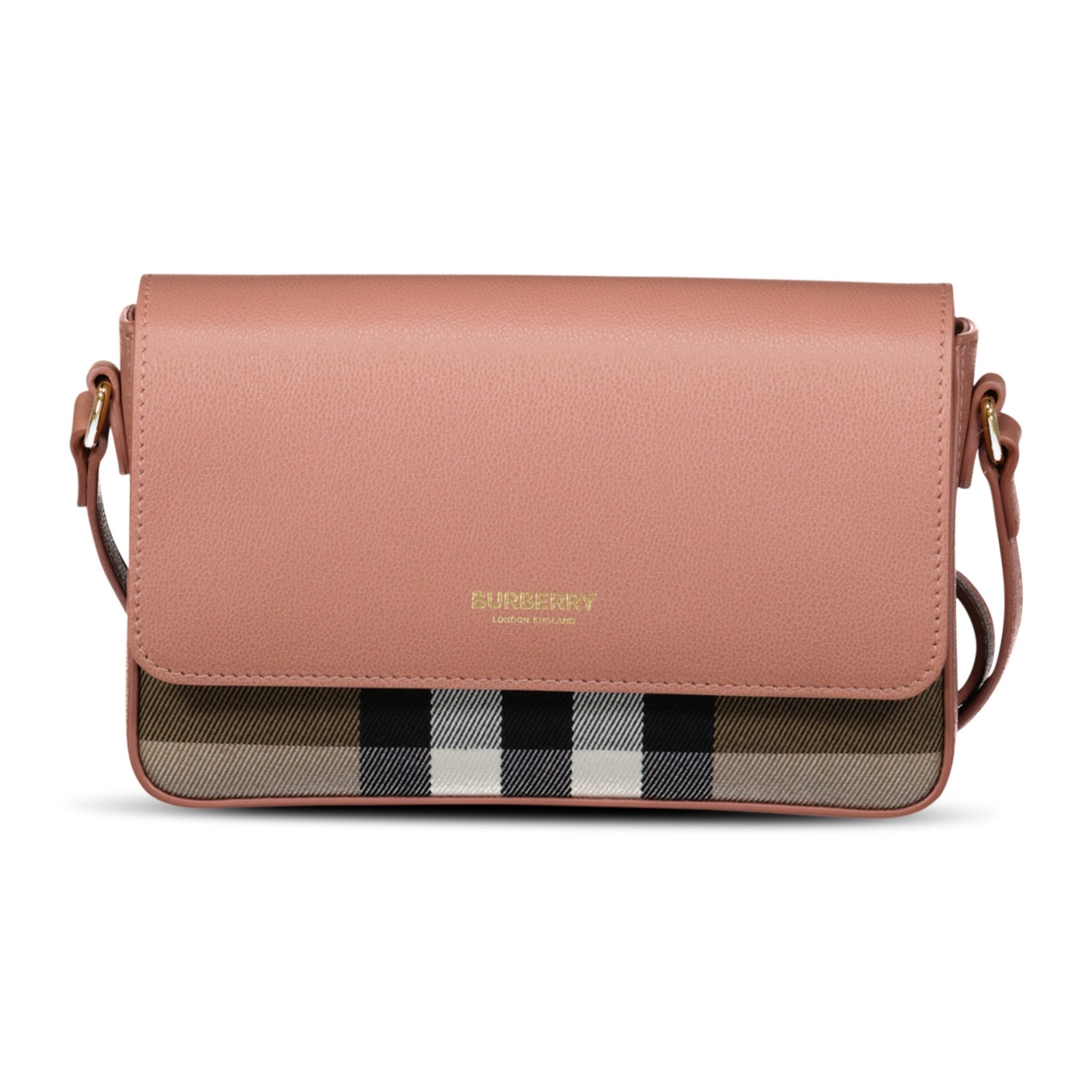 Color variation of Burberry 'New Hampshire' Leather Shoulder Bag Pink
