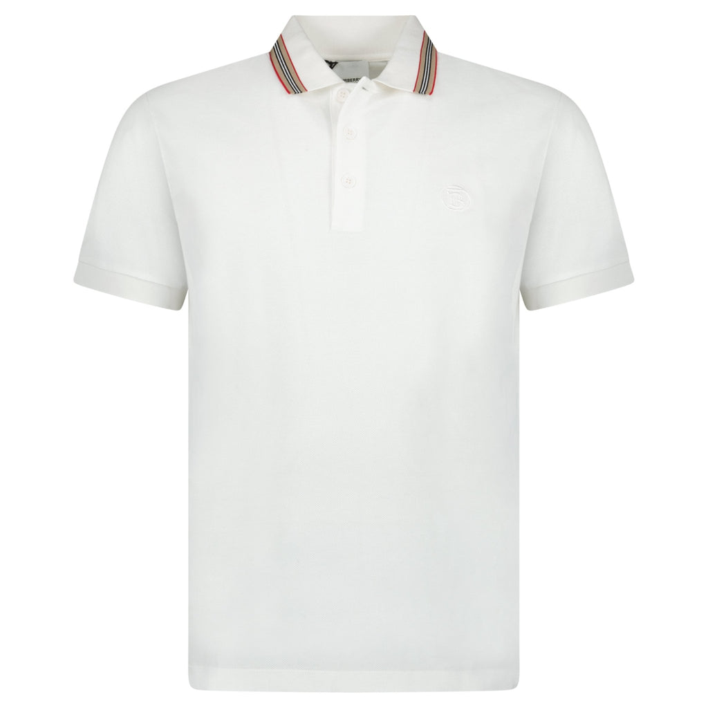 Burberry 'Pierson' TB Check Polo White - chancefashionco