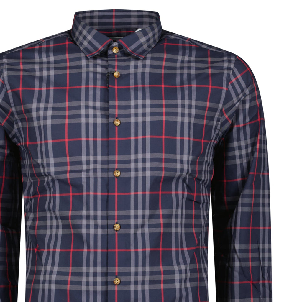 Burberry 'Shefford' Check Shirt Navy/Grey - chancefashionco