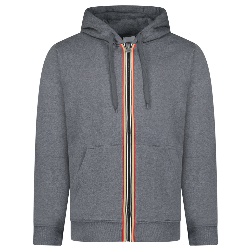 Burberry Striped Check Hoodie Grey - chancefashionco