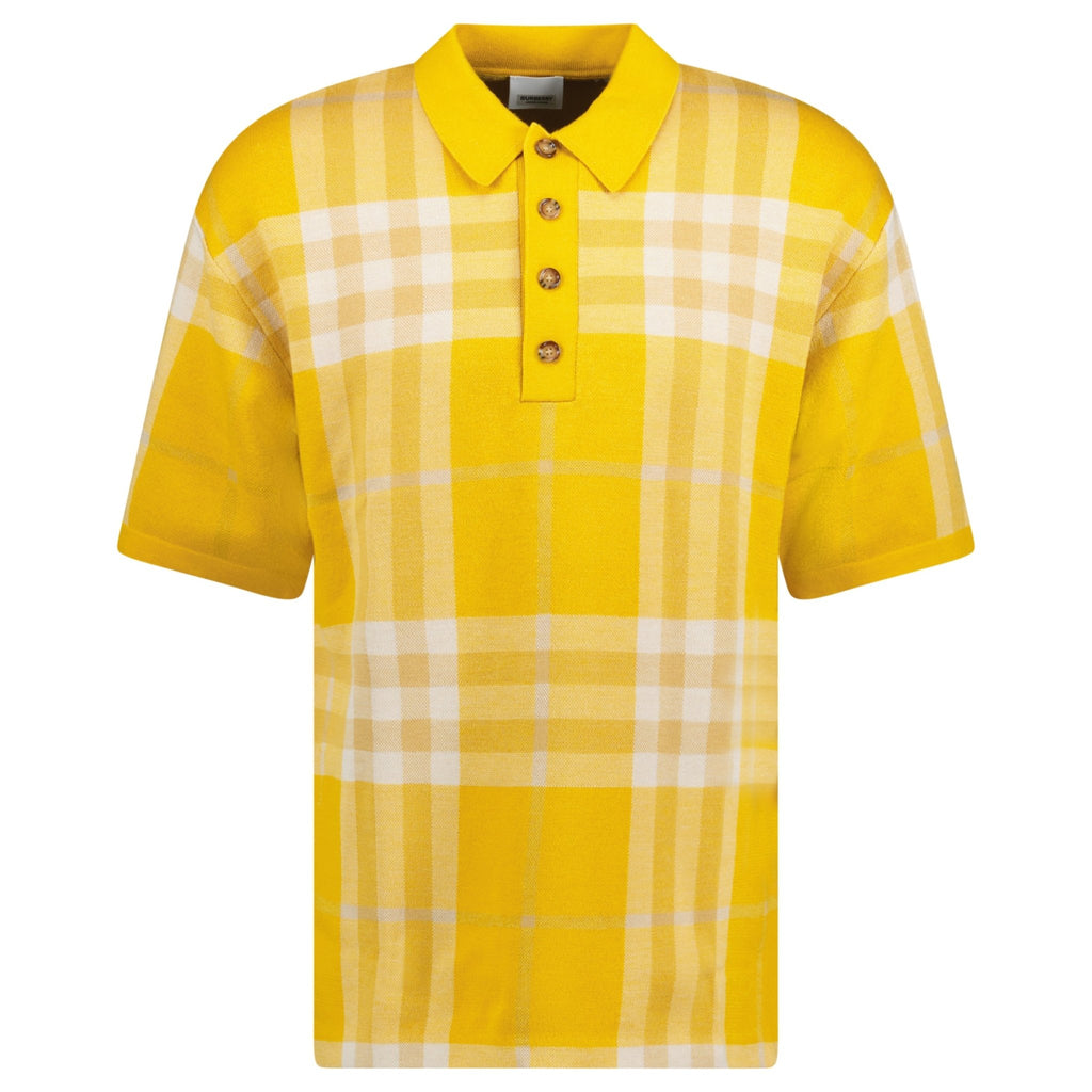 Burberry 'Wellman' Check Jacquard Polo - chancefashionco