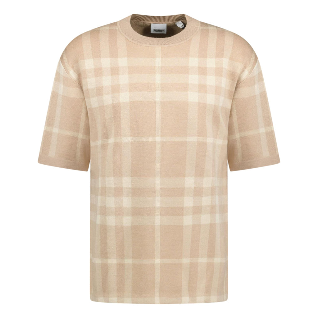 Burberry Wells Check T - Shirt Soft Fawn - chancefashionco