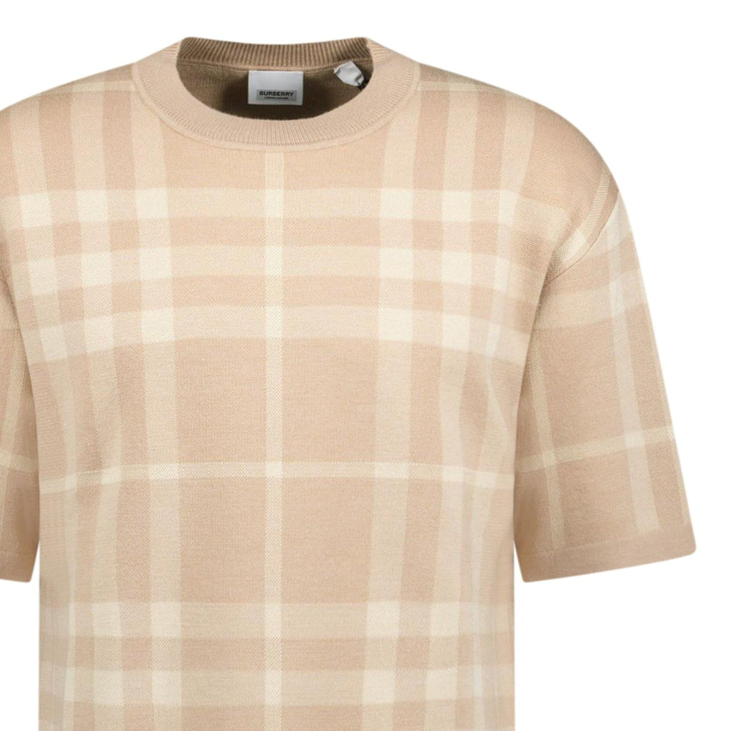 Burberry Wells Check T - Shirt Soft Fawn - chancefashionco