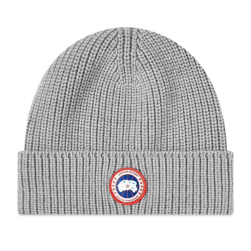 Canada Goose Artic Disc Logo Beanie Grey - chancefashionco