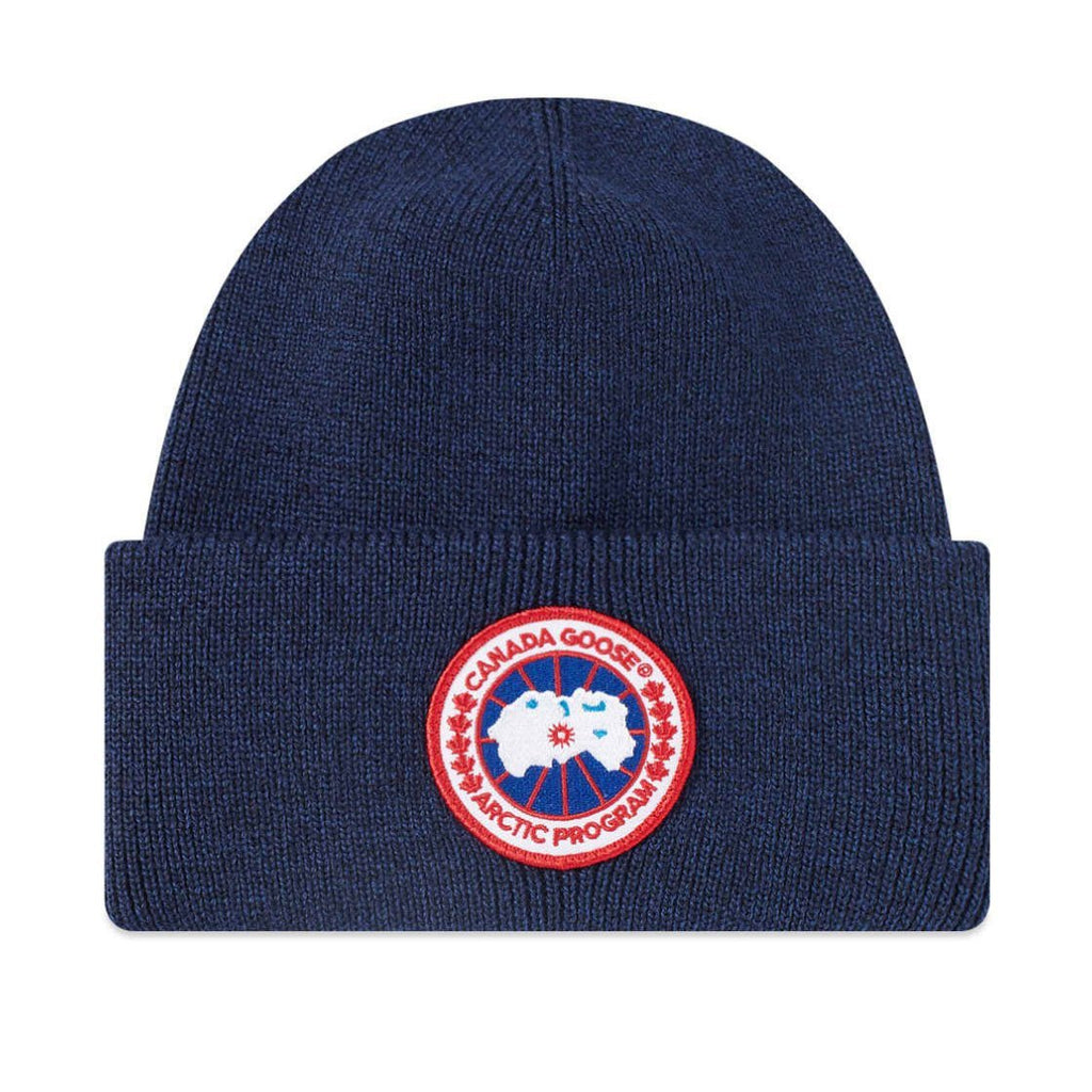 Canada Goose Artic Disc Thermal Toque Beanie Navy - chancefashionco