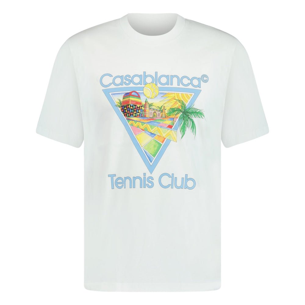 Casablanca Blue 'Tennis Club' T-Shirt White - Main Image