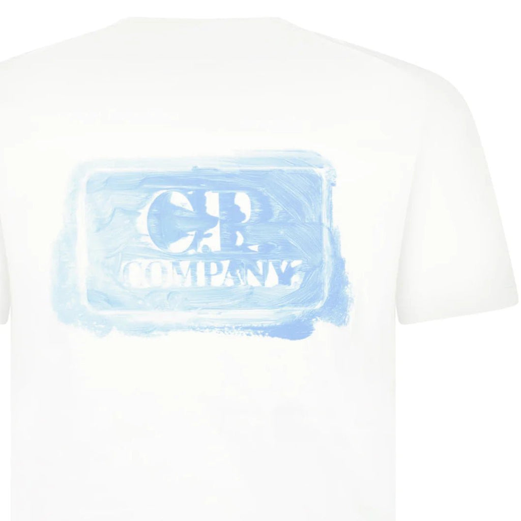 CP Company 30/1 Jersey Graphic Logo T-Shirt White - chancefashionco