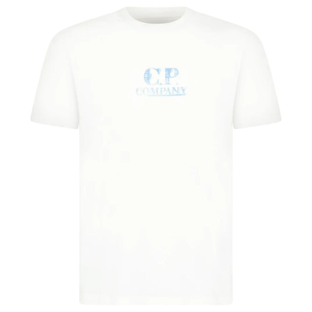 CP Company 30/1 Jersey Graphic Logo T-Shirt White - chancefashionco