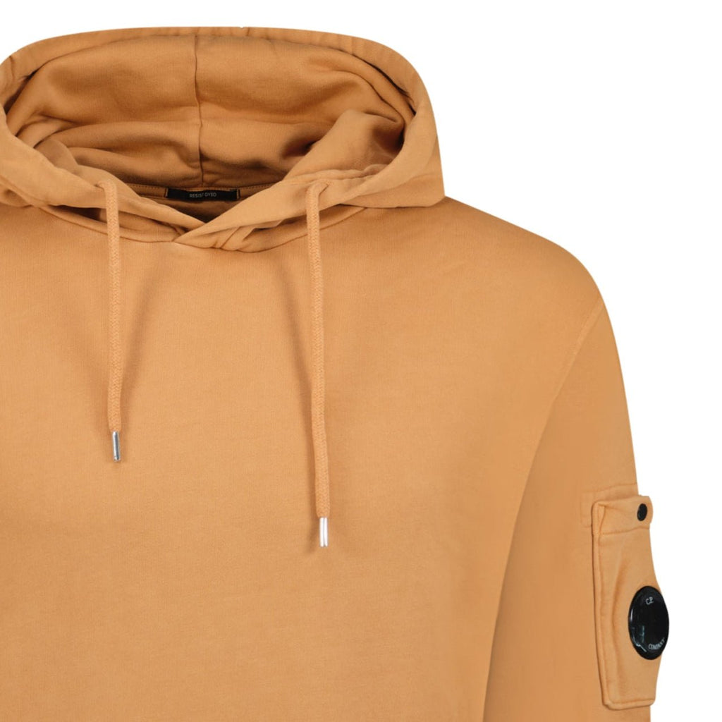 CP Company Lens Diagonal Raised Fleece Hoodie Apricot - chancefashionco