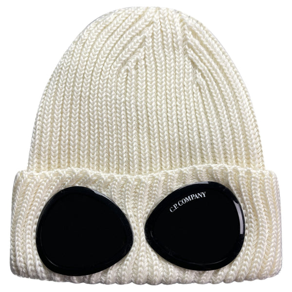 goggle cap CP Company Extra Fine Merino Wool Goggle Beanie Cream– chancefashionco