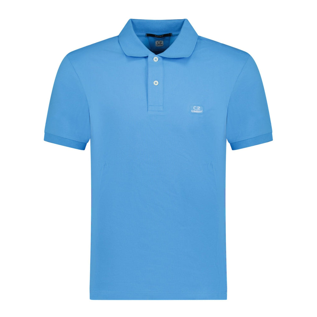 CP Company Logo Stitch Polo Blue - chancefashionco