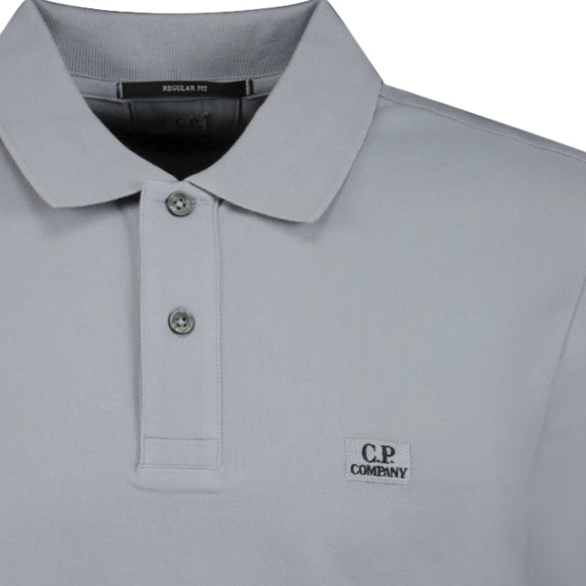 CP Company Print Logo Grey Polo - chancefashionco