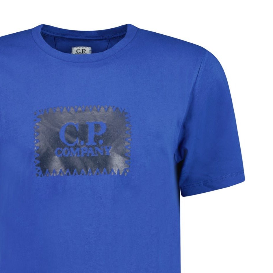 CP Company Stitch Print T-Shirt Blue - chancefashionco