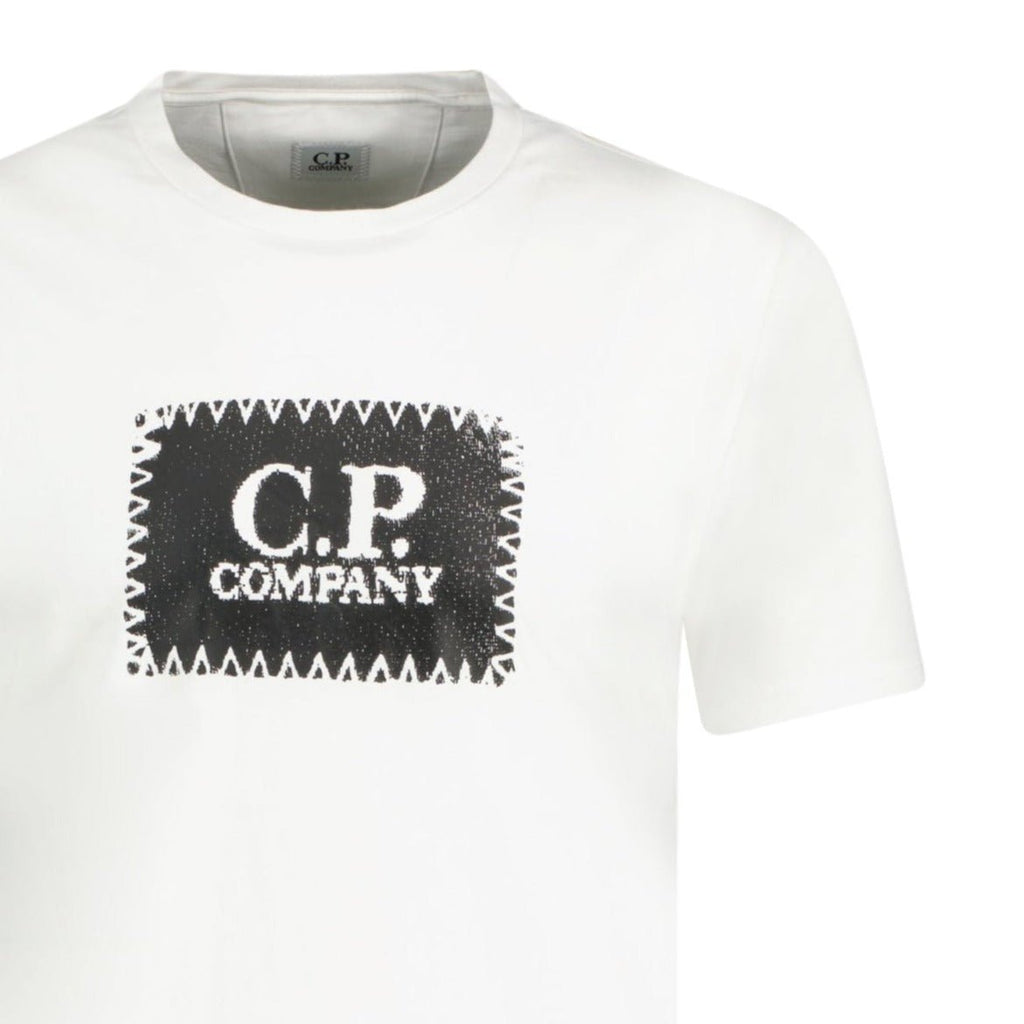 CP Company Stitch Print T-Shirt White - chancefashionco