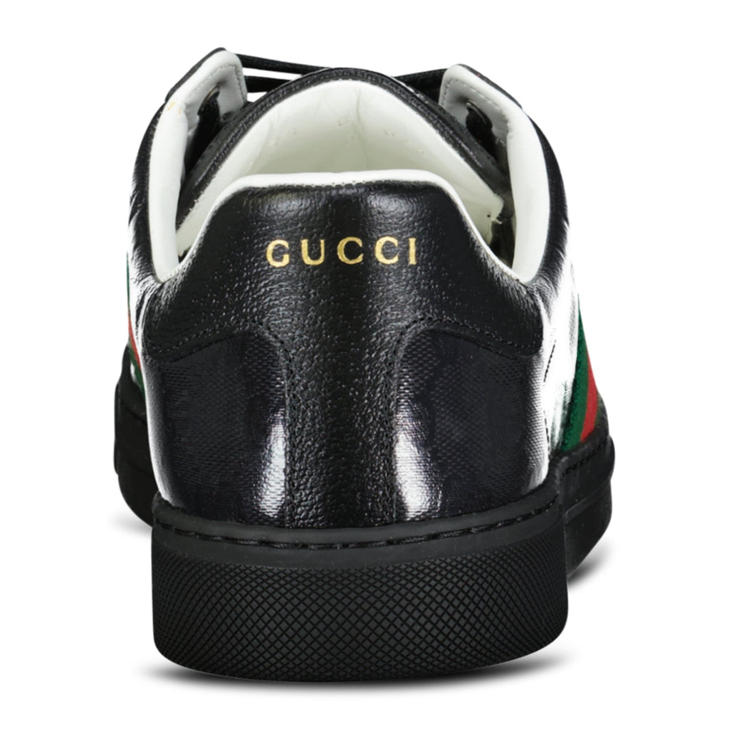 Gucci Ace GG Supreme Patent Trainers Black - chancefashionco