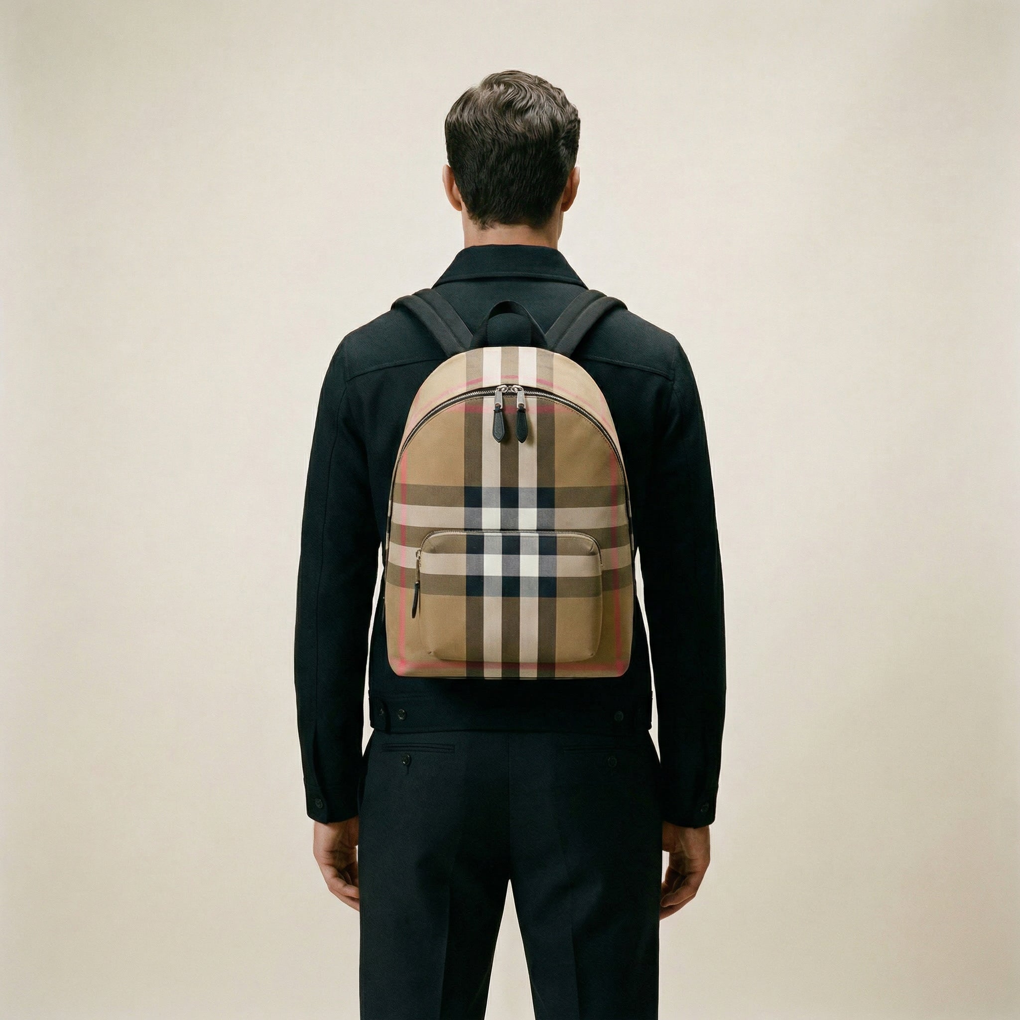 Burberry 'Jeff' Signature Check Rucksack Beige– chancefashionco
