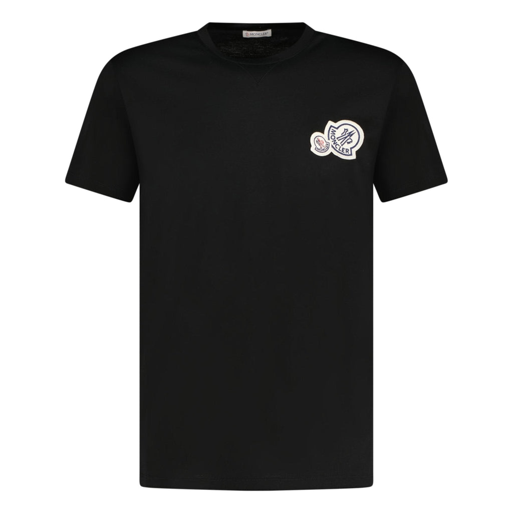 Moncler Double Logo Printed T - Shirt Black - chancefashionco