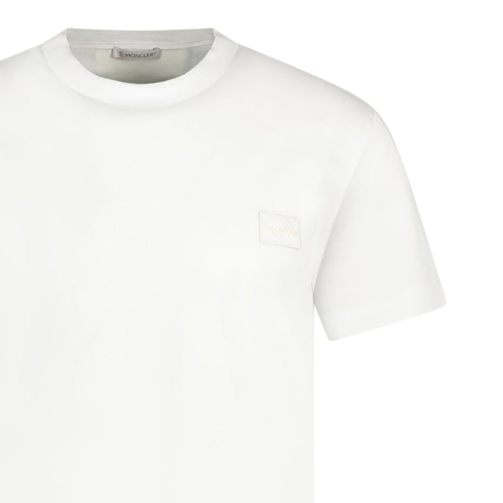 Moncler Embroidery Logo T-Shirt White - chancefashionco