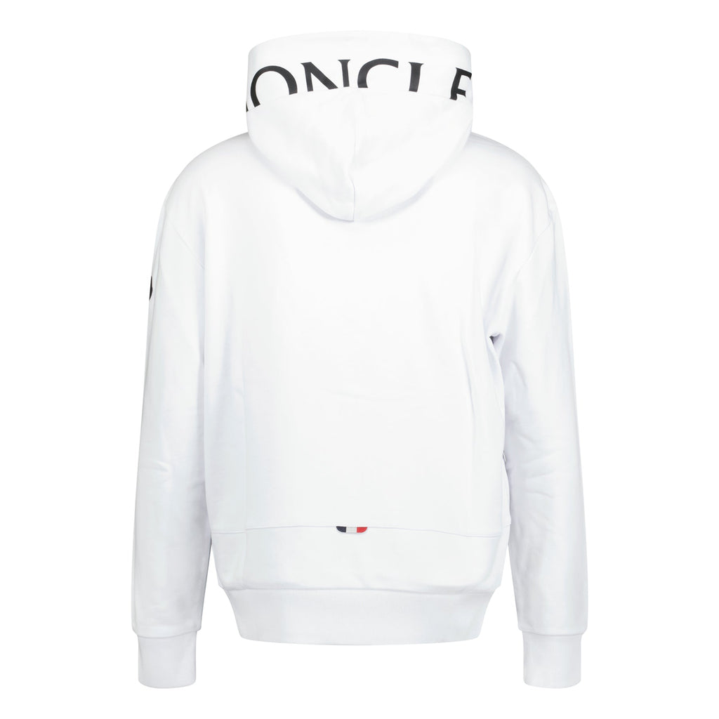 Moncler Half - Zip Hoodie Logo Print White - chancefashionco