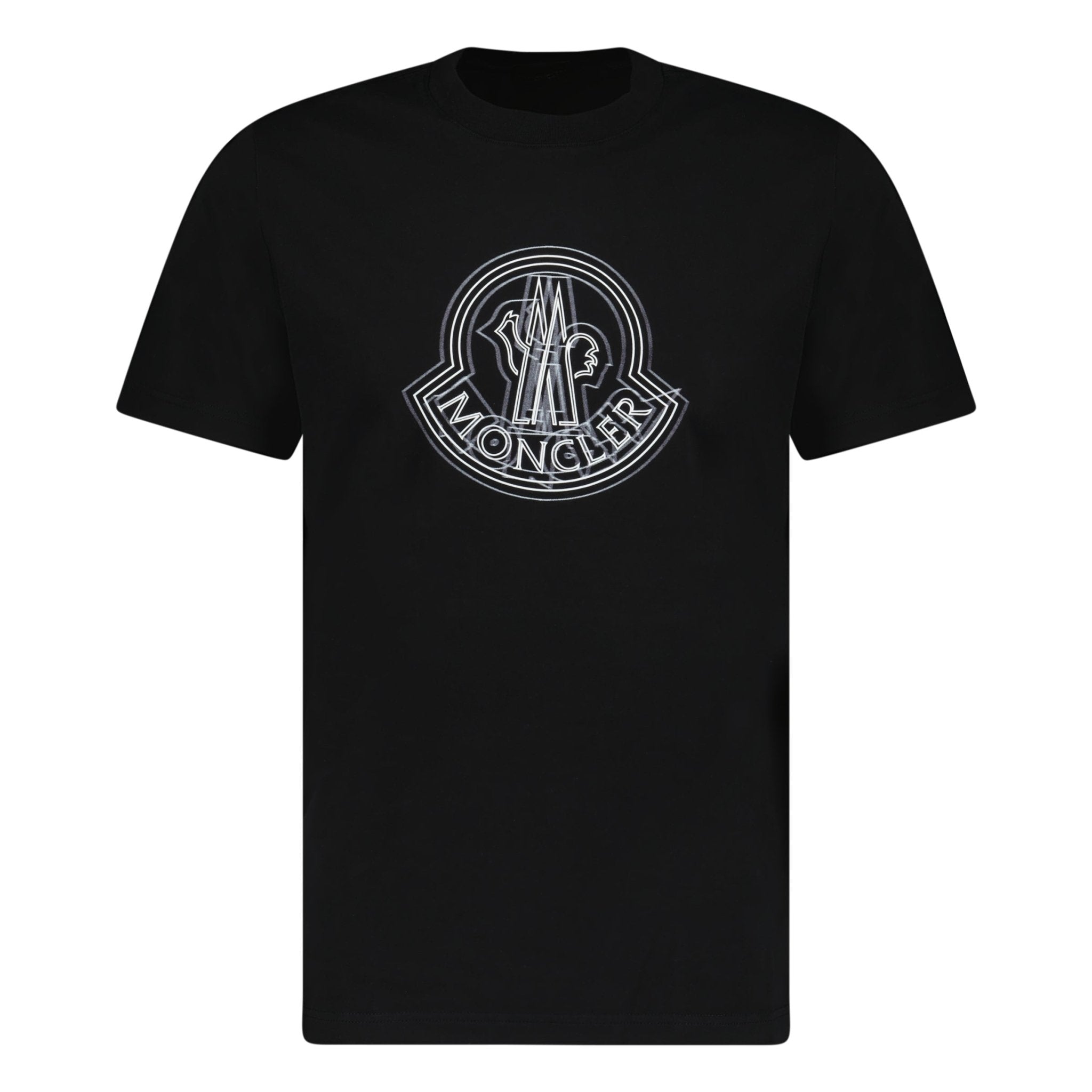 Moncler Large Print Logo T-Shirt Black chancefashionco