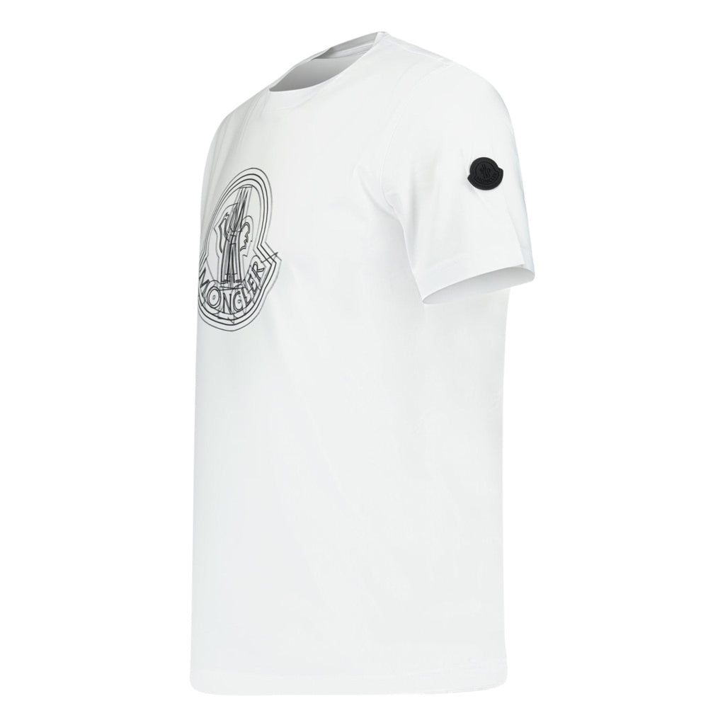 Moncler Large Print Logo T-Shirt White - chancefashionco