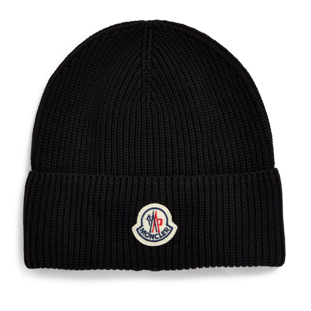 Moncler Logo Beanie Black - chancefashionco